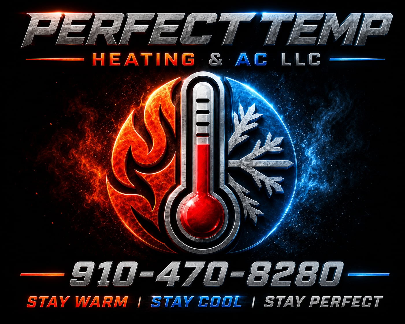 Perfect Temp Heating And AC LLC logo — Stay Warm, Stay Cool, Stay Perfect